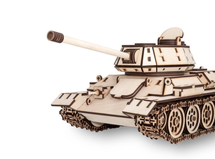 Model 3D Czołg T-34 GIGANT EWA drewniany